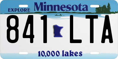 MN license plate 841LTA