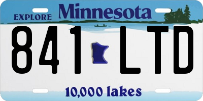 MN license plate 841LTD