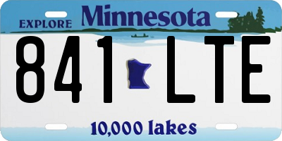 MN license plate 841LTE
