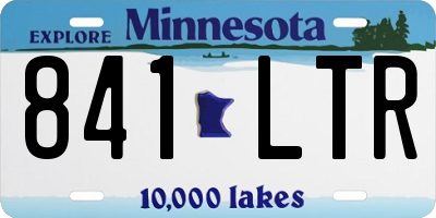 MN license plate 841LTR