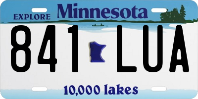 MN license plate 841LUA
