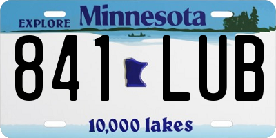 MN license plate 841LUB
