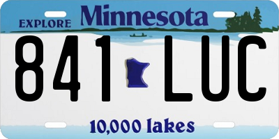MN license plate 841LUC