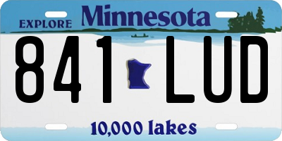 MN license plate 841LUD