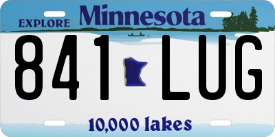 MN license plate 841LUG