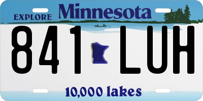 MN license plate 841LUH