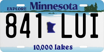 MN license plate 841LUI