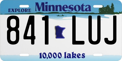 MN license plate 841LUJ