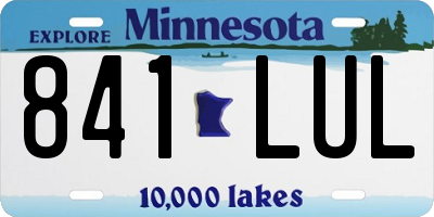 MN license plate 841LUL