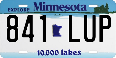 MN license plate 841LUP