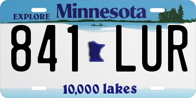 MN license plate 841LUR