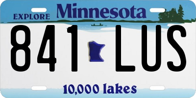 MN license plate 841LUS