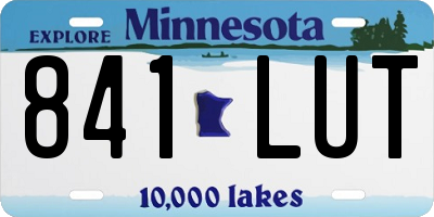 MN license plate 841LUT