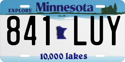 MN license plate 841LUY
