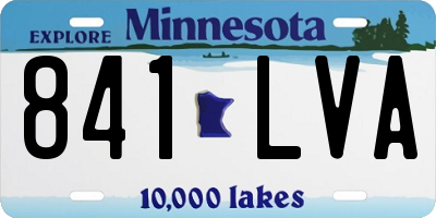 MN license plate 841LVA