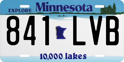 MN license plate 841LVB