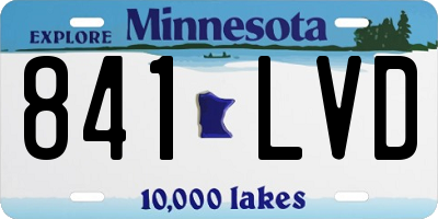 MN license plate 841LVD