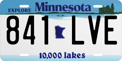 MN license plate 841LVE