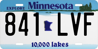MN license plate 841LVF
