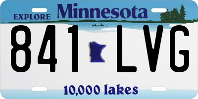 MN license plate 841LVG