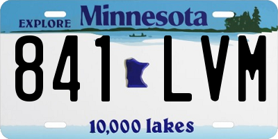 MN license plate 841LVM