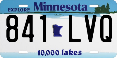 MN license plate 841LVQ