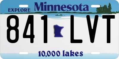 MN license plate 841LVT