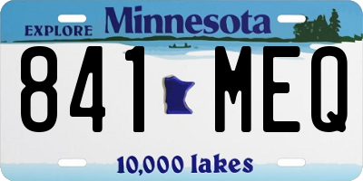 MN license plate 841MEQ