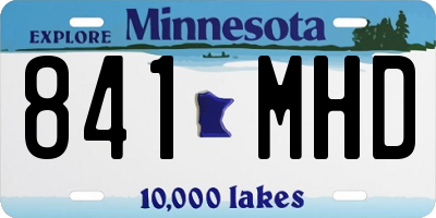 MN license plate 841MHD
