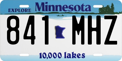 MN license plate 841MHZ