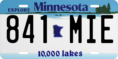 MN license plate 841MIE