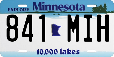 MN license plate 841MIH