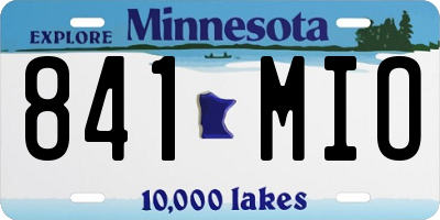 MN license plate 841MIO