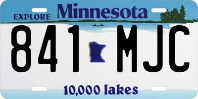 MN license plate 841MJC