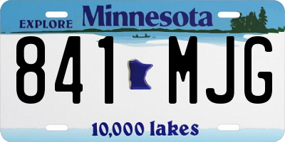 MN license plate 841MJG