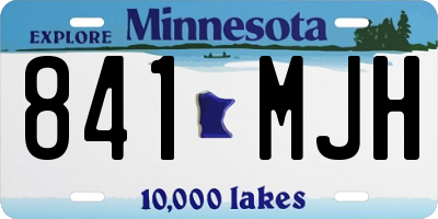 MN license plate 841MJH