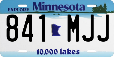 MN license plate 841MJJ