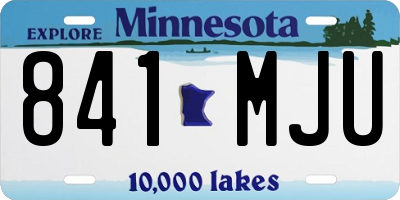 MN license plate 841MJU