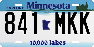 MN license plate 841MKK