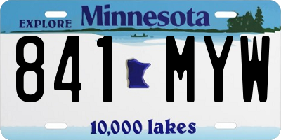 MN license plate 841MYW