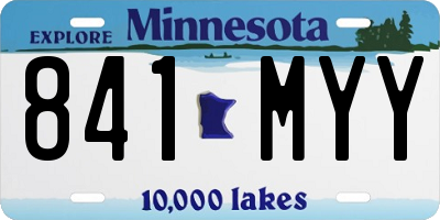 MN license plate 841MYY