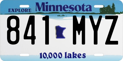 MN license plate 841MYZ