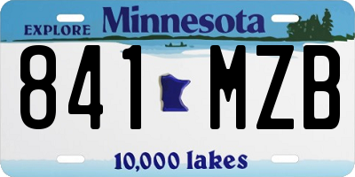 MN license plate 841MZB