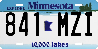 MN license plate 841MZI