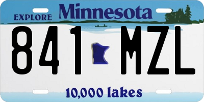MN license plate 841MZL
