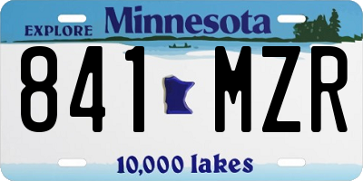 MN license plate 841MZR