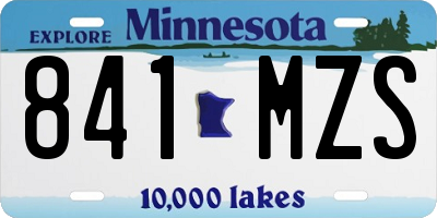 MN license plate 841MZS