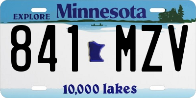 MN license plate 841MZV