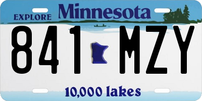 MN license plate 841MZY
