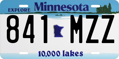 MN license plate 841MZZ